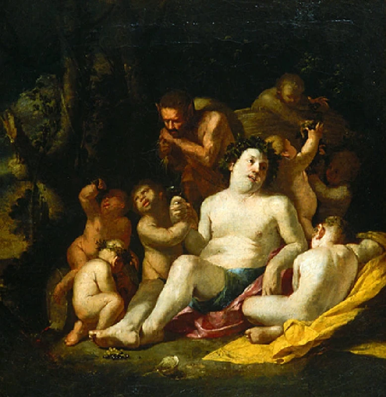 Bacco ebbro con satiro e putti - Pinacoteca Tosio Martinengo, Brescia